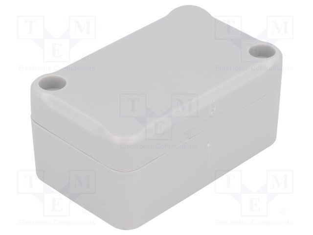 Plastmasas korpuss, 40x64x30.3mm, polistirens, pelēkā krasa