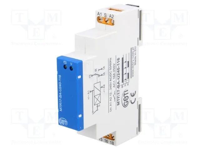 Laika relejs, SPDT, 16A/250VAC, 12...240VAC, 12...240VDC, IP20, bistable operation controlled with S contact