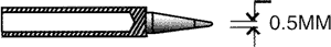 Loduzgalis D=7x4.2mm, konuss, 0.5mm