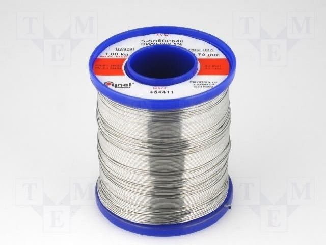 0.7mm 60Sn/40Pb 1000g Lodalva ar flusu F-SW26, No Clean, 2.5%,  190°C