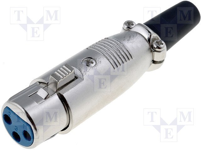 XLR 3PIN, ligzda, vadam