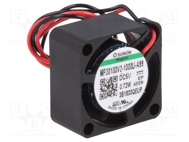20x20x10mm, DC5V, MagLev, 2.54m3/h, 20dBA, 14000rpm, 0.72W, Ventilators