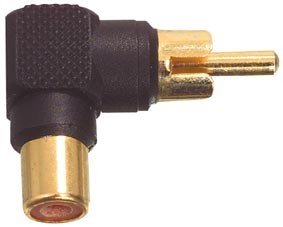 RCA štekers uz RCA ligzda leņķi melna krasa
