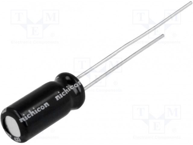 220/100V, -55...105°C, Ø18x35.5mm, ±20%, kondensators elektrolitiskais nepolārais, 1000h, NICHICON