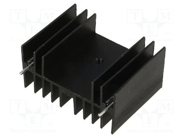 Radiators 40x30x20mm, 6.9K/W, M3, TO220, TO247, aluminijs, melna krasa