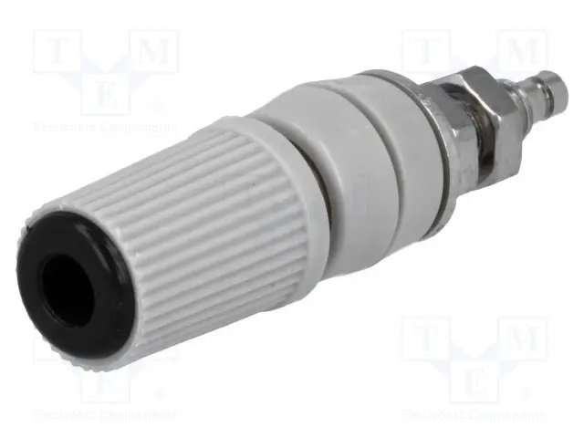 Testera ligzda, 4mm, 24A/60VDC, L=47mm, šasijai, skrūvejama, pelekā/melnā krasa