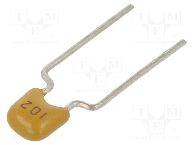 1nF, 50V, X7R, ±10%, kondensators monolit