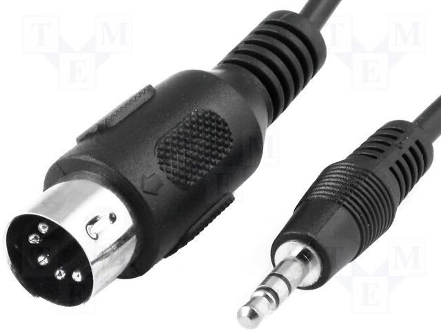 5DIN štekers/3.5mm štekers vads, 1.5m