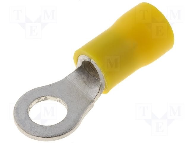 Slēgta gredzena spaile, M5, pusatvērta, dzeltena krasa, 4...6mm2