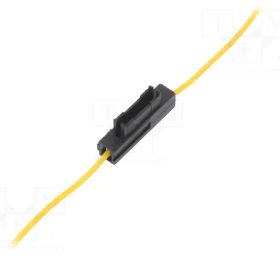 Drošinātāju turētājs, AUTO(19mm, 1.5mm2, 12A) ar vadiem dzeltena krasa, ar vāku