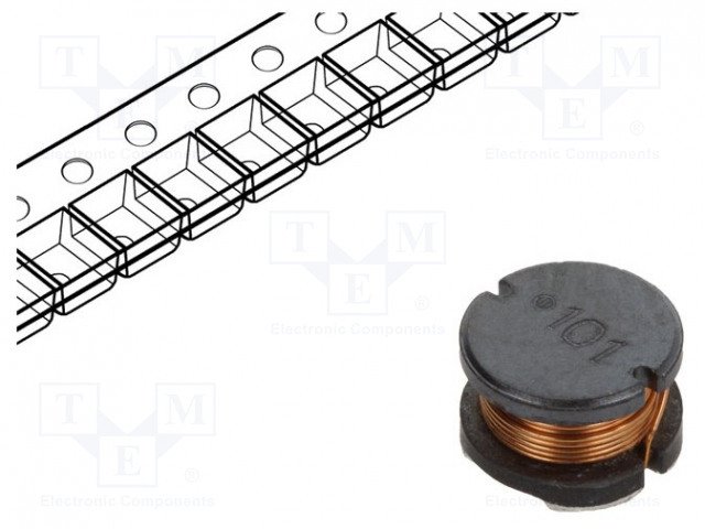 Drosele SMD, 2.2mH, 0.13A, 10Ω, ±10%, 8x8x5mm, (222)