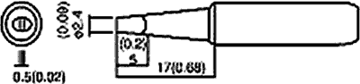 Loduzgalis 2.4mm, lodešanai stacijai ETC-RW900D