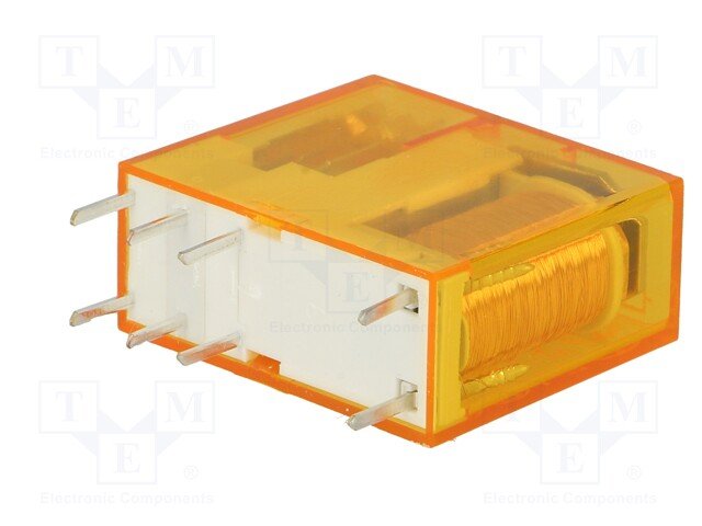 Relejs AC24V, DPDT, 2x8A/250VAC, 2x8A/30VDC, 320Ω(45mA), divi kontakti uz pārslēgšanu, 29x12.4x25mm, FINDER