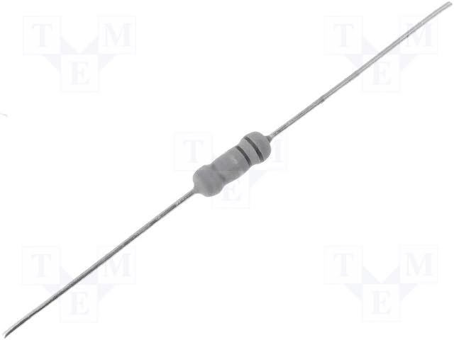 4K7 1W Rezistors, metal oksid, ±5%, Ø3.5x10mm