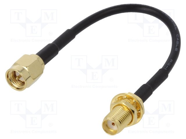 SMA štekers RP-SMA/SMA ligzda, vads 0.15m