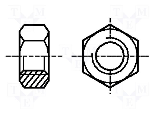 Uzgrieznis M3, metālisks, H=2.4mm, 5.5mm