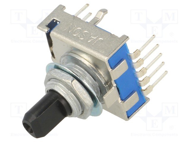 Galetes parslēdzejs 1=>4 kontakts, 0.3A/16V, BBM (non-shorting), 6mm, Lass=7mm