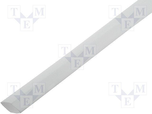 Termosarūkšs kembriks, Ø1.6mm=>0.8mm, 2:1, baltā krasa, 1m