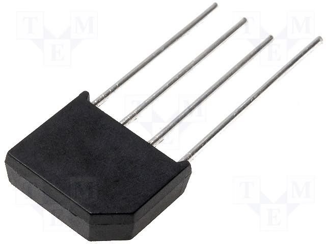 KBL04 Tiltiņš 400V, 4A, 19.5x16.3x6.5mm, plakans, vertikāls