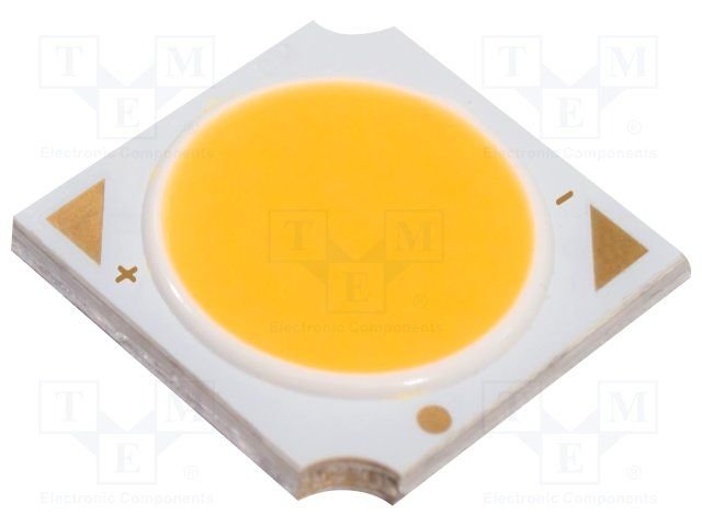 Ultra spožas gaismas diode, 56.92W, COB, 3003...7150lm, 3890-4080K, 120grad, 33.7...38.3VDC/480...1440mA, 19x19x1.4mm, neitrala balta