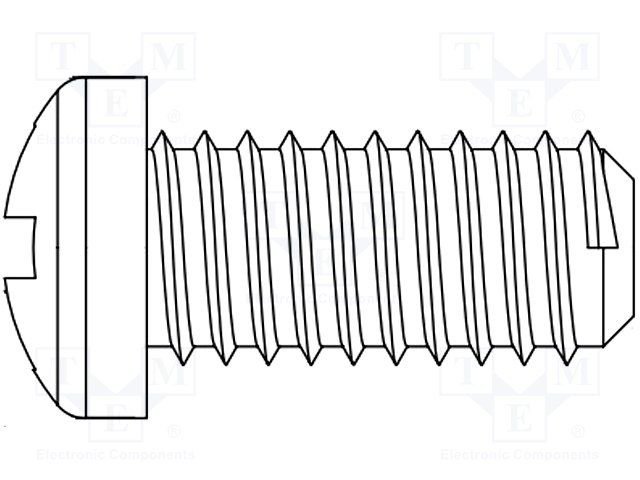 Skrūve plastmasas M3.0x4mm