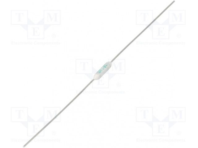 TZ-D-102/1A, 102°C, 1A, 250VAC, termodrošinātājs, ø2.4x8mm