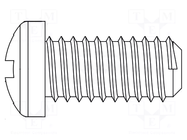 Skrūve plastmasas M5.0x10mm