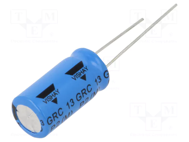 10/400V, 105C, Ø10x20mm, ±20%, Kondensators elektrolītisks, 2000h, VISHAY, ar lokaniem izvadiem