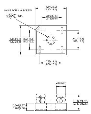 GBPC5006 Tiltiņš, 600V, 50A, biezums 8mm, plakanas izvadi 6.4*0.8mm