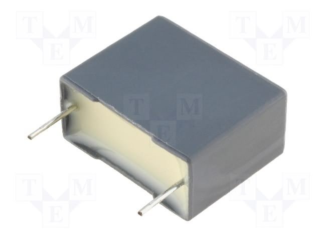 2.2nF 300VAC plēves kondensatori polipropilēna, ±20%, P10, 4x9x13mm, traucējumi X2