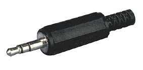 2.5mm štekers, stereo, plastmasas, uz vadu, ar amortizatoru