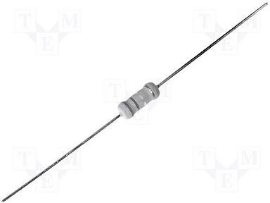 100R 2W Rezistors metal film, ±1%, Ø5x12mm