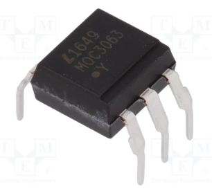 MOC3063M Mikroshēma, Optotriac, 5kV, Uout: 600V, zero voltage crossing driver, DIP6