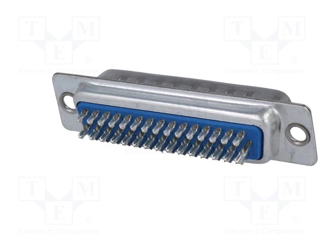 44PIN, trīs rindu, D-Sub HD, ligzda, solder type