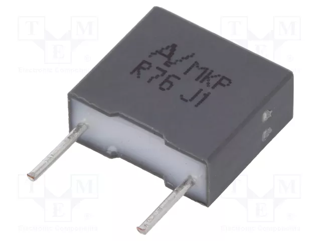4.7nF/630VDC, 250VAC, ±5%, polipropilēns kondensātors 7.5mm, 10x4x9mm, KEMET