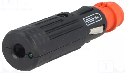 auto štekeris piepīpētājam AR drošinātāju, vadam, 12V/24V, 16A, LED