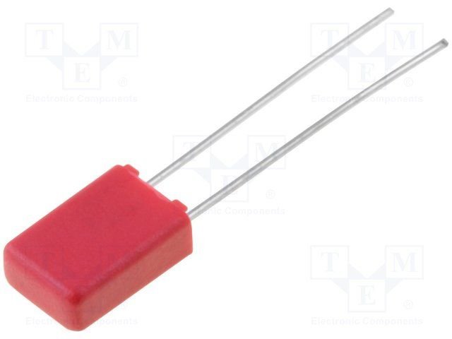 2.2nF/250VDC, 160VAC, ±5%, polipropilēnu kondensātors, 2.5mm, 3.8x8.5x4.6mm, WIMA