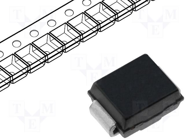 P6SMBJ150CA SMD Supresors, 150V, max600W, bidirectional types, DO-214AA