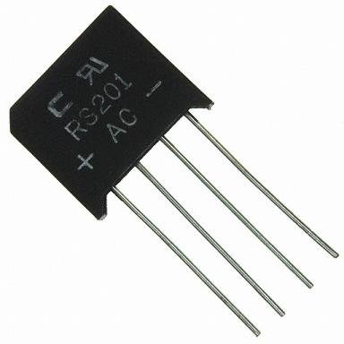 KBU1008G Tiltiņš 800V, 10A, 23.7x19.8x7.1mm, plakans, vertikāls