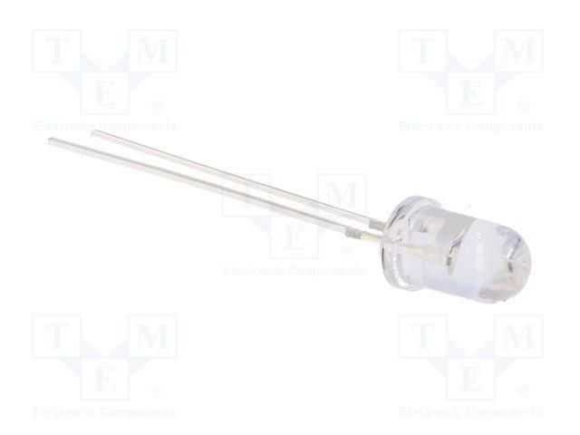 5mm, dzeltena, 12V, 1120...1560mcd, 30°, 12V/10-15mA, 585-595nm, gaismas diode