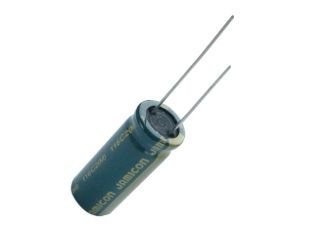 820/35V, 105C, Ø10x25mm, ±20%, Kondensatori zemas induktivitātes, 22mR, 2000h, Jamicon, ar lokaniem izvadiem