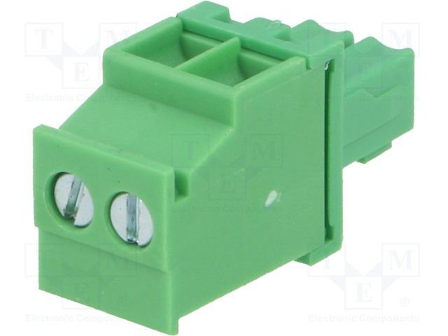 Terminal blocks vadam, ligzda, 2pin, 3.81mm, 0.5÷1.5mm2, leņķisks, 7A