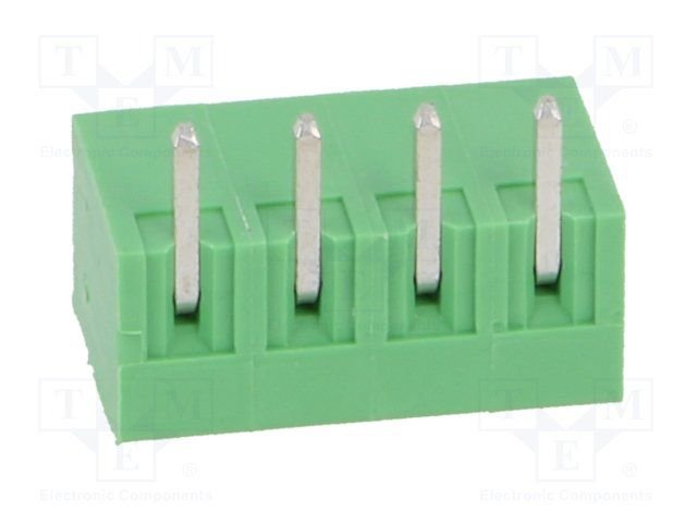 Terminal blocks PCB, štekers/ligzda, 4pin, 3.81mm, leņķisks, 7A