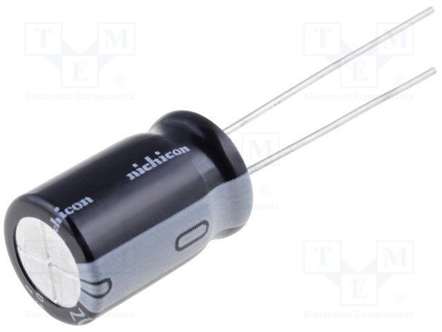 10/63V 105C, Ø5x11mm, ±20%, Kondensators elektrolītisks, 1000h, PANASONIC, ar lokanien izvadiem