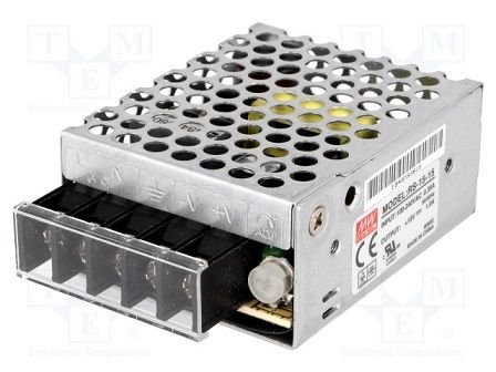 Barošanas bloks 220V=>15V(13.5...16.5VDC), 1.0A, 15W, 62.5x51x28mm, 0.13Kg, modulis