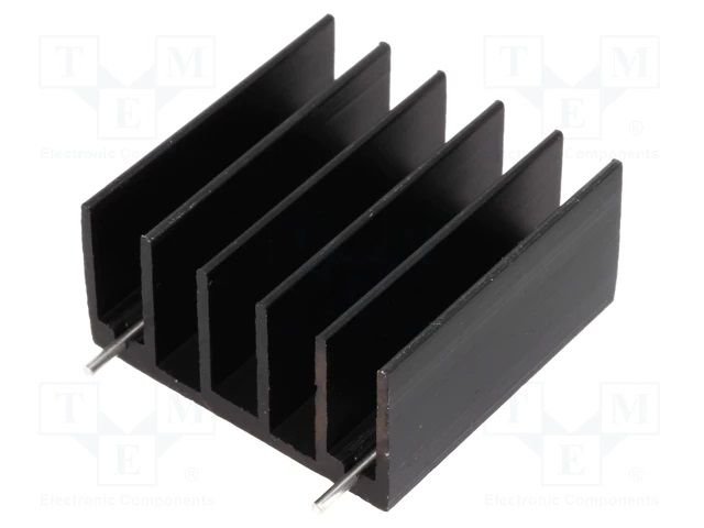Radiators 30x30x15mm, 8.8K/W, TO220, TO247, aluminijs, melna krasa