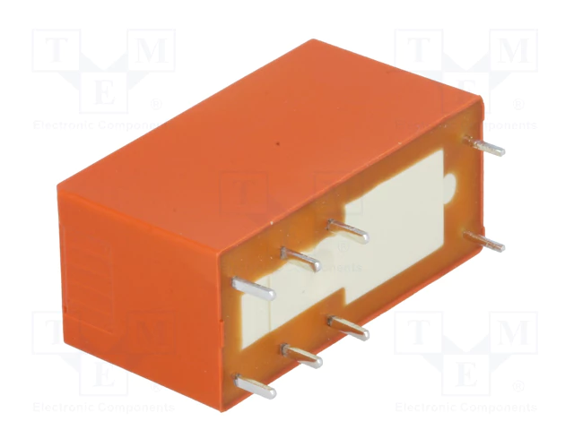 Relejs DC24V, DPDT, 2x8A/250VAC, 2x8A/30VDC, 1.44kΩ(16.6mA), divi kontakti uz pārslēgšanu, AgNi90/10+Au, 29x12.7x15.7mm, TE Connectivity