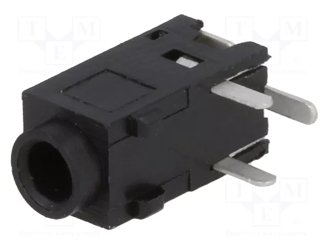 2.5mm ligzda, mono, plastmasas, THT, LUMBERG