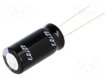 22/250V, 105C, Ø10x20mm, ±20%, Kondensators elektrolītisks, 8000h, SAMWHA, ar lokaniem izvadien