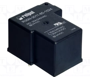 Relejs DC24V, SPDT, 30A/240VAC, 30A/14VDC, 640Ω(37.5mA), viens kontakts uz pārslēgšanu, RELPOL